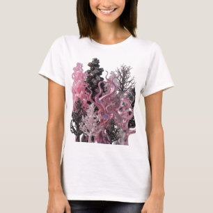 Camiseta Arte abstrata prateada e elegante Design abstrato