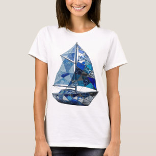 Camiseta Arte abstrata prateada e elegante Design Gráfico