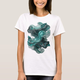 Camiseta Arte abstrata prateada e linda Arte vestível