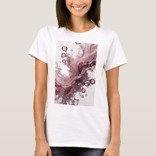 Camiseta Arte Abstrata Prateada e Sofisticada Arte Vestível