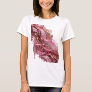 Camiseta Arte abstrata prateada espirituosa Impressão de mo
