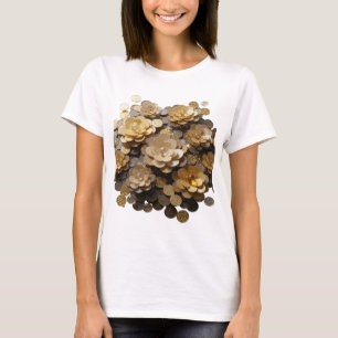 Camiseta Arte Abstrata Prateada que Chama a Atenção Design