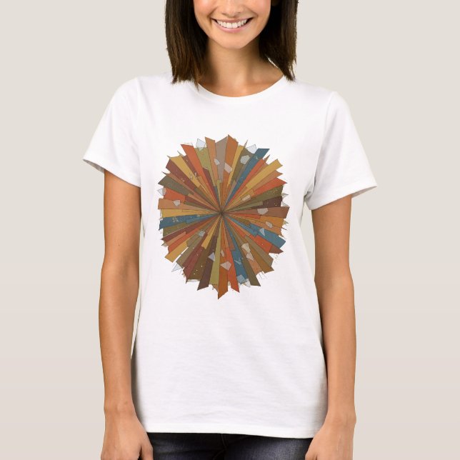 Camiseta Arte abstrata prateada STATEMENT Design v2 (Frente)