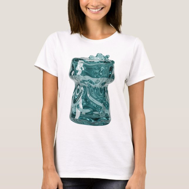 Camiseta Arte abstrata prateada WITTY Design Gráfico (Frente)