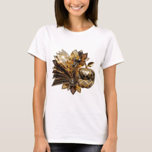 Camiseta Arte abstrata prateada WITTY Impressão de Moda