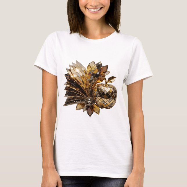 Camiseta Arte abstrata prateada WITTY Impressão de Moda (Frente)