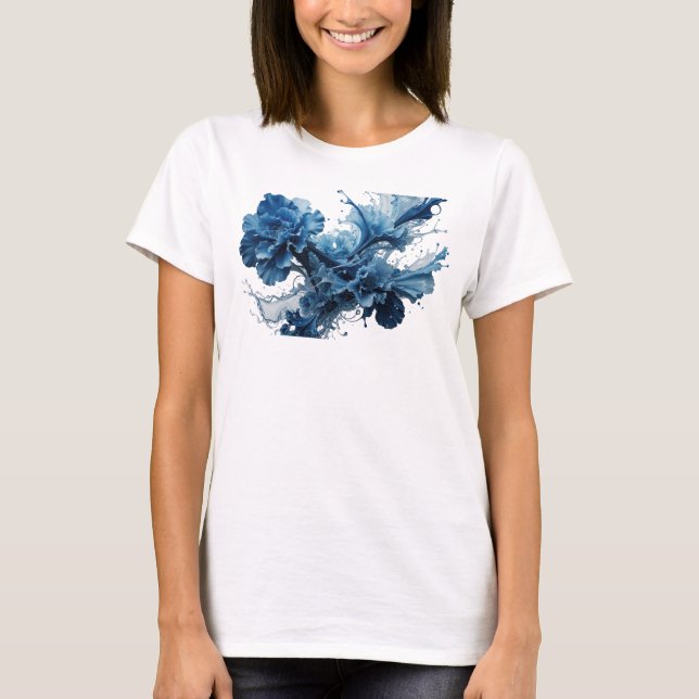 Camiseta ARTE ABSTRATA Printa de Moda em Prata Polida (Frente)