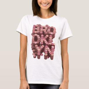Camiseta ARTE ABSTRATA Rosa Vibrante Design Moderno