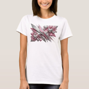 Camiseta Arte abstrata vermelha com design ousado