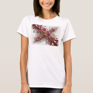 Camiseta Arte Abstrata Vermelha Divertida ARTE VESTÍVEL