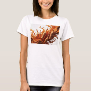 Camiseta Arte Abstrata Vermelha Nítida ARTE USÁVEL