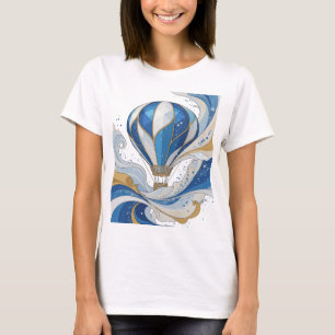 Camiseta Arte abstrata vibrante em ouro Design