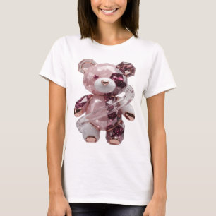 Camiseta Arte abstrata vibrante em prata Design de declaraç