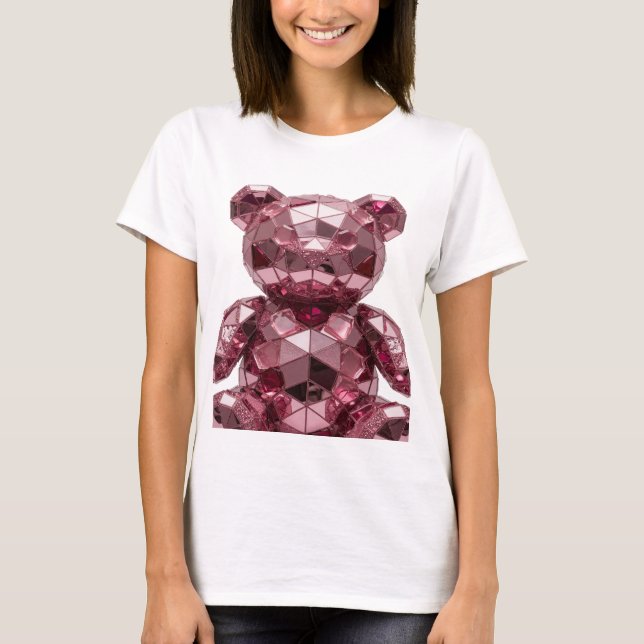 Camiseta Arte abstrata vibrante prateada Design (Frente)