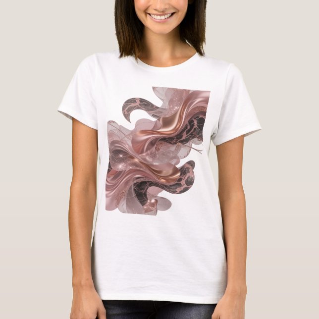 Camiseta Arte Abstrata Witty Gold Design (Frente)