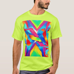 Camiseta Arte Abstrato de Expressão Colorida