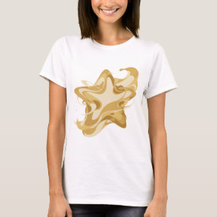 Camiseta ARTE ABSTRATO Moderno em Prata Design Gráfico