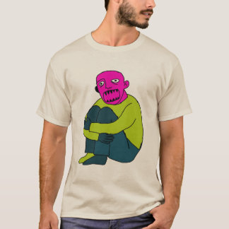 Camiseta Arte Abstrato Neo-Expressionista Homem Triste