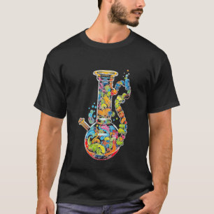 Camiseta Arte Abstrato Trippy de Fumaça Redemoinho Colorido