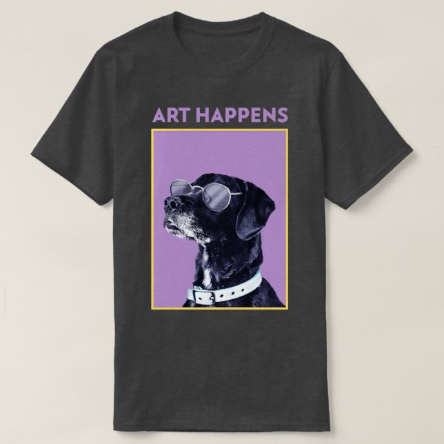 Camiseta Arte Acontece Cachorro de Arte (Frente do Design)