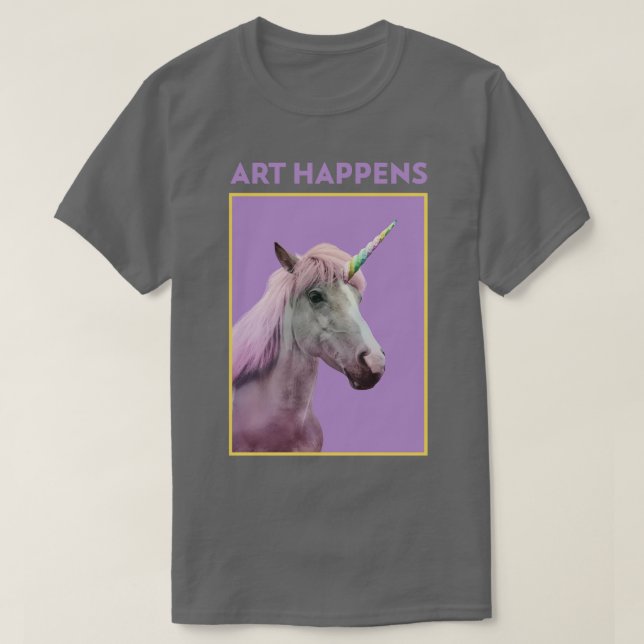 Camiseta Arte Acontece Cavalo Unicórnio (Frente do Design)