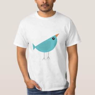 Camiseta Arte Adorável e Caprichosa de Pássaros da Natureza