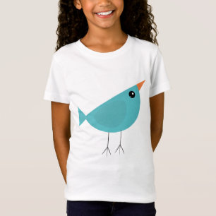 Camiseta Arte Adorável e Caprichosa de Pássaros da Natureza