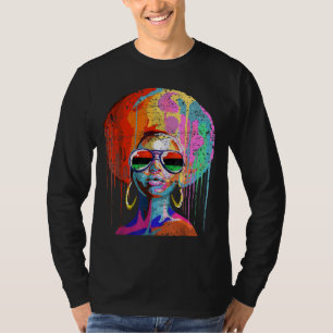 Camiseta Arte Afro Melanin, Rainha Negra