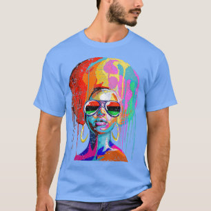 Camiseta Arte Afro Melanin, Rainha Negra