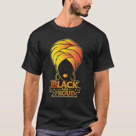 Camiseta Arte Afro Rainha - Preto e Orgulhoso
