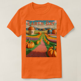 Camiseta Arte AI Dia Terra Pumpkin Patch T Shirt