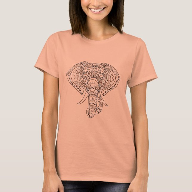Camiseta Arte animal africana do elefante tribal (Frente)