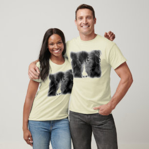 Camiseta Arte Animal Collie de Borda Negra