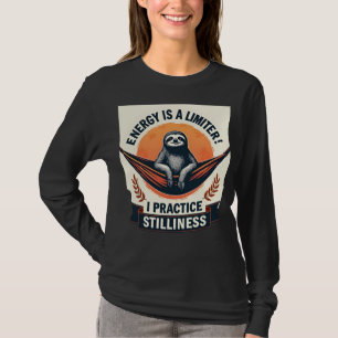 Camiseta Arte Animal da Floresta Sunset Sloth Vintage Retro