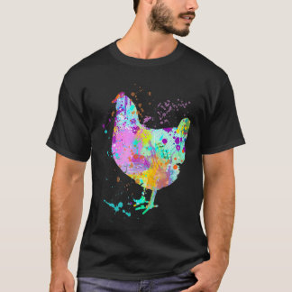 Camiseta Arte Animal De Fazenda De Frango Para Mãe Propriet