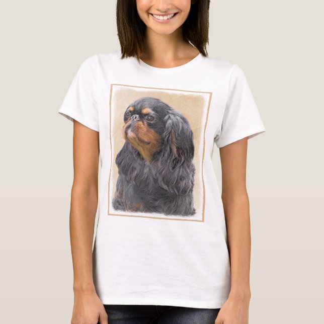 Camiseta Arte Animal Original Pintura Inglesa Toy Spaniel (Frente)