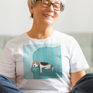 Camiseta Arte animal Relaxed bonito feliz do lebreiro do