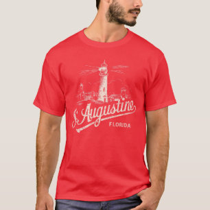 Camiseta Arte antiga do farol de St Augustine Flórida fu