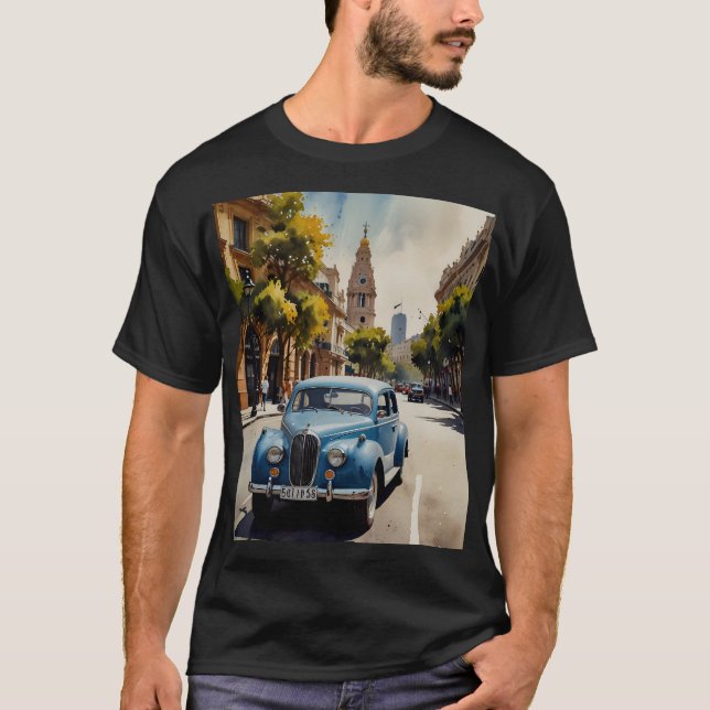 Camiseta Arte aquática de Buenos Aires (Frente)