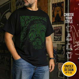 Camiseta Arte ASCII Jesus Coroa de Espinhos João 19:30