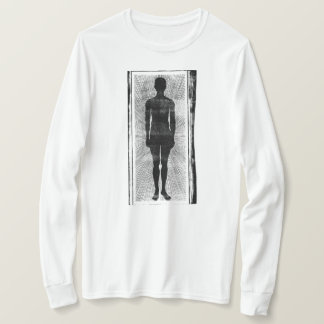 Camiseta Arte Assustador, Silhueta de Homem Surrealista Abs