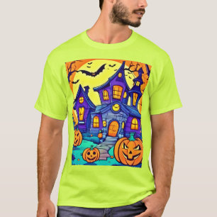 Camiseta Arte Assustadora da Mansão Assombrada