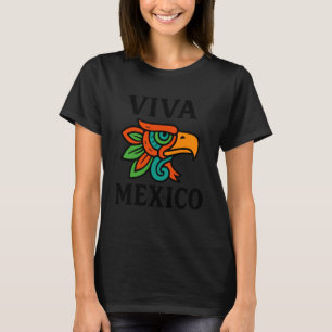 Camiseta Arte Asteca Viva México Cinco de Mayo Orgulho
