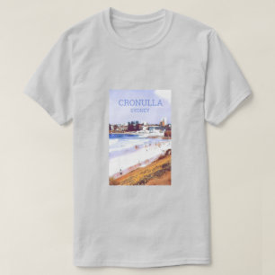 Camiseta Arte australiana Cronulla do viagem da praia