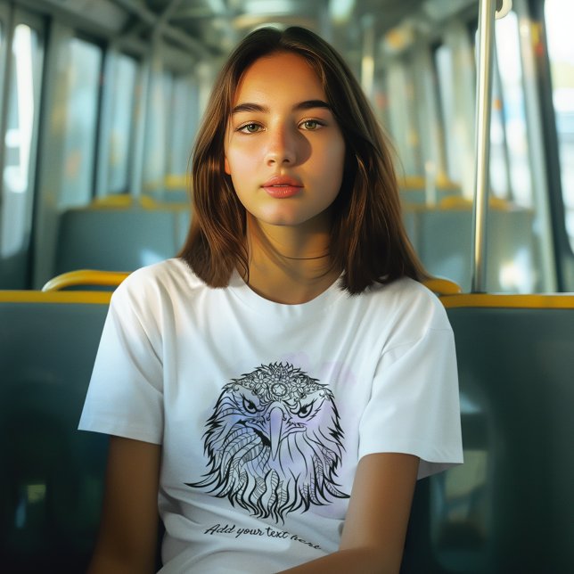 Camiseta Arte Bald-Americana | Púrpura azul (Criador carregado)