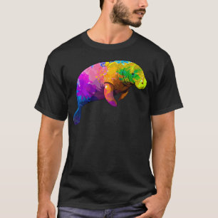 Camiseta Arte Bela De Manateio Para Homens Miúdas Vaca Do M