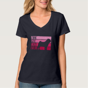 Camiseta Arte Bela Para Mamãe Mulheres Criam Cachorro De Pe