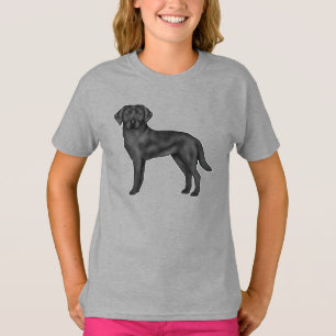 Camiseta Arte Bestial Negra Labrador Retriever Cachorro