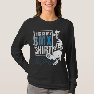 Camiseta Arte BMX Para Rapazes Truques De Bike