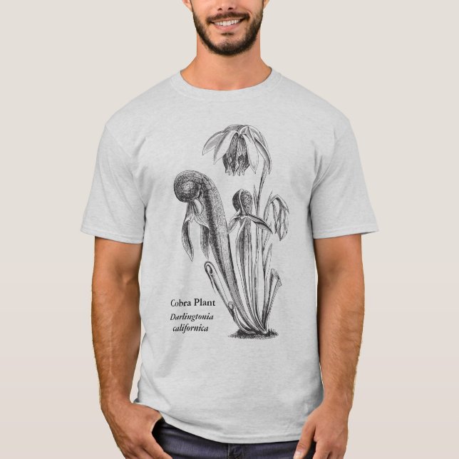 Camiseta Arte botânica da planta da cobra (Frente)